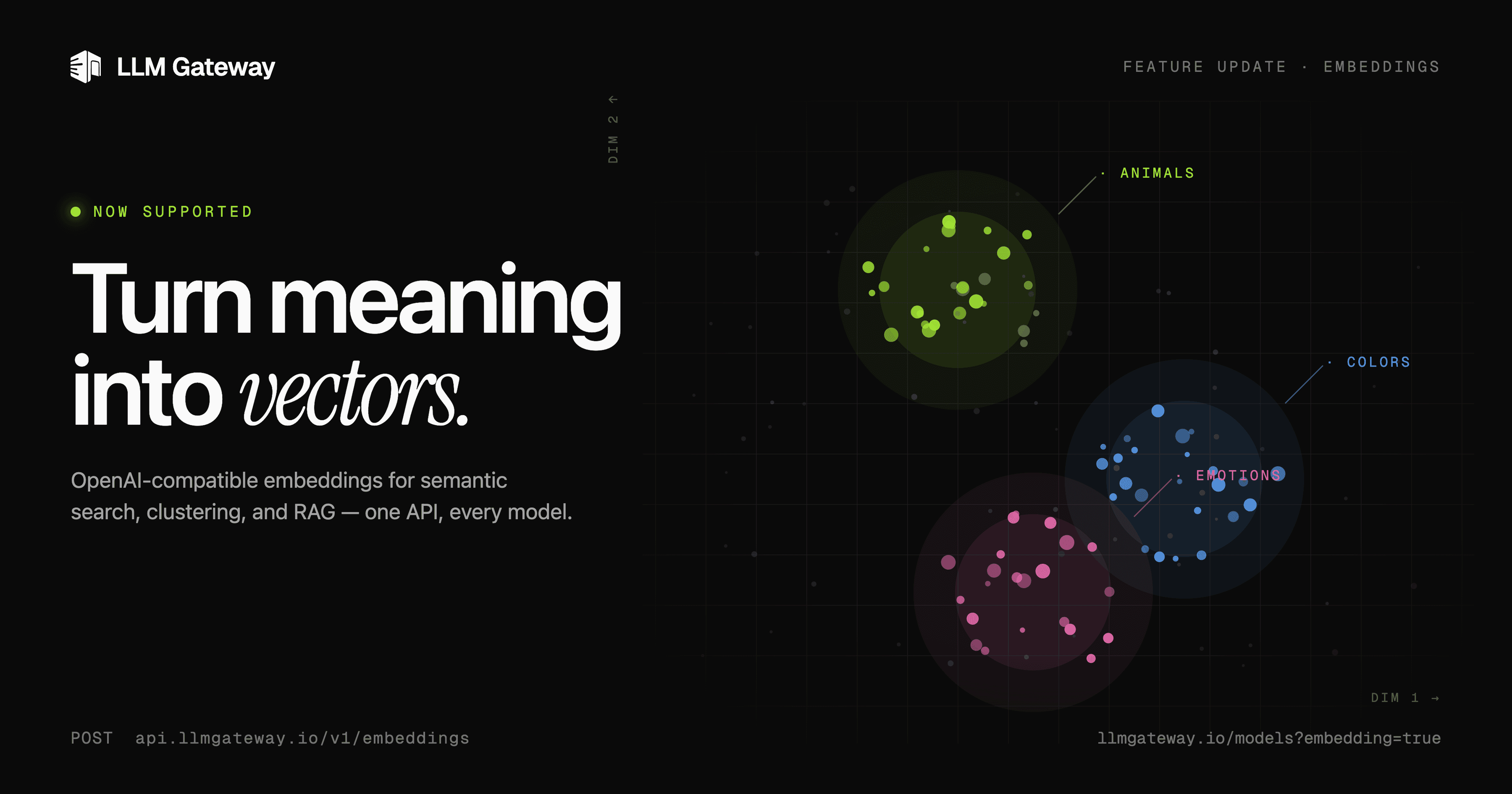 LLM Gateway now supports OpenAI-compatible embeddings
