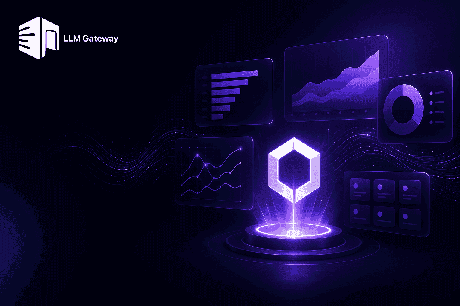Enterprise LLM analytics on LLM Gateway: cost, requests, and tokens broken down by model, project, API key, and team member