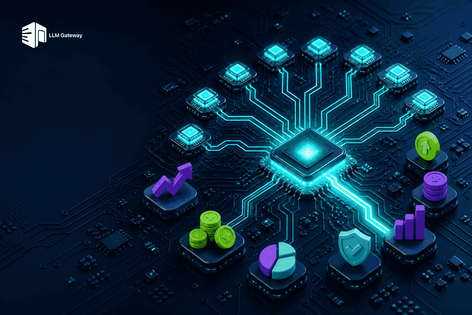 The best Portkey alternatives in 2026 — gateway routes diverging from a central hub on a circuit board